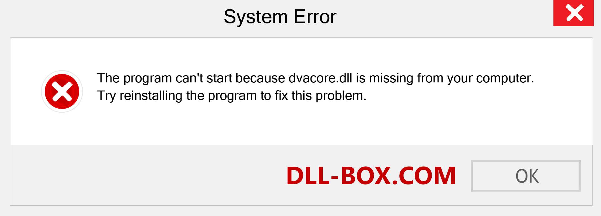  dvacore.dll file is missing?. Download for Windows 7, 8, 10 - Fix  dvacore dll Missing Error on Windows, photos, images